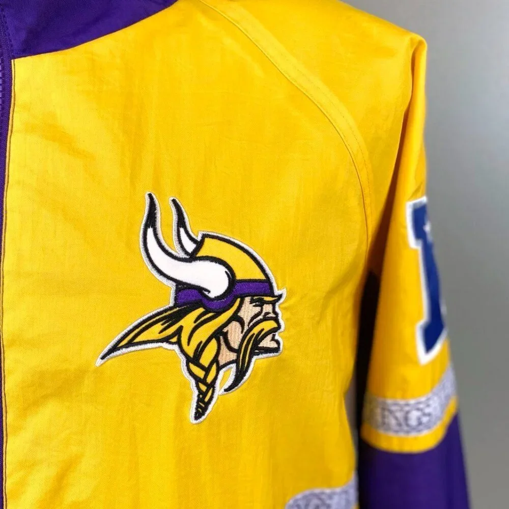 MINNESOTA VIKINGS High Detail Nylon Starter  Jacket LARGE_3